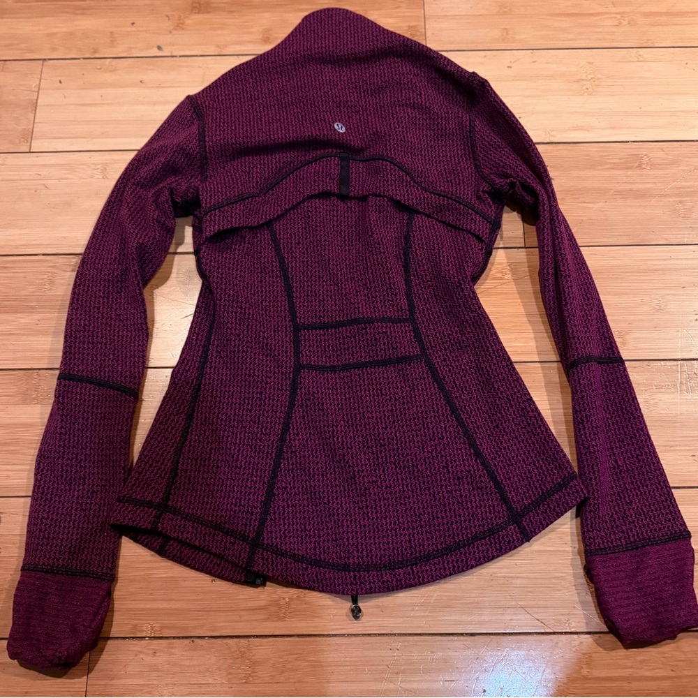 lululemon athletica Women's Deep Plum Knit Bomber Jacket